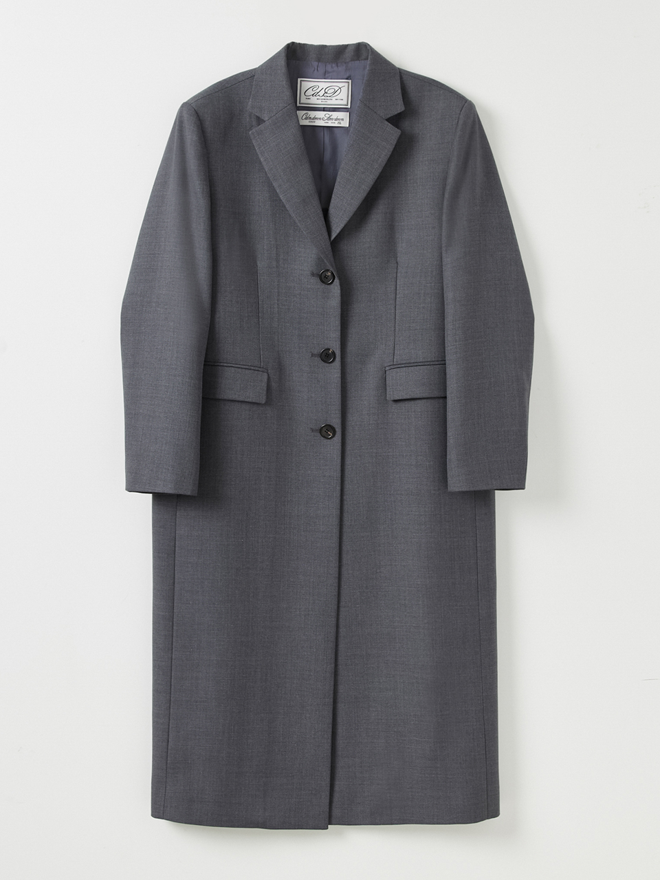 Wool-blend single coat_charcoal (3월27일 주문순 발송)
