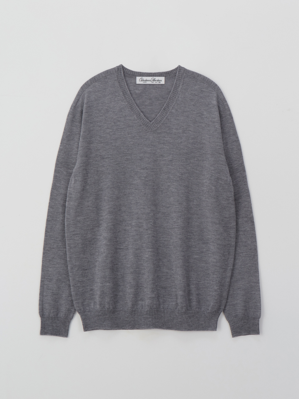 Classic v-neck merino wool knit_m.grey(여유수량 오픈/바로발송)