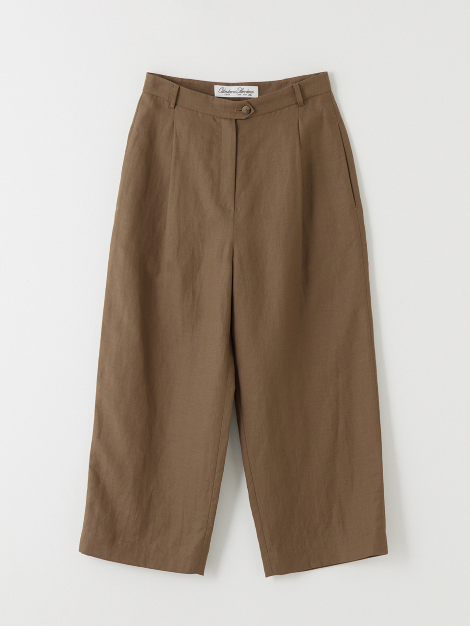 Classic linen wide leg pants_brown (5일간 선주문/6월11-14일발송)